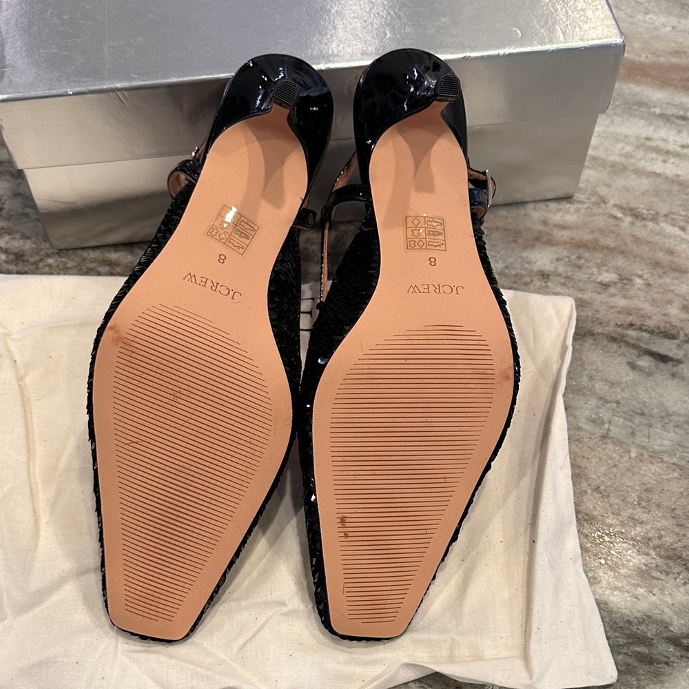 J.Crew Collection Leona Sequin Slingback Heels – Size 8 – New in Box - Picture 6 of 10